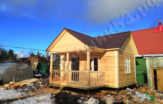 4 брусовой дом  од-2, 6×4, 24 м², ленинградская область,  всеволожский район, посёлок дунай (4)
